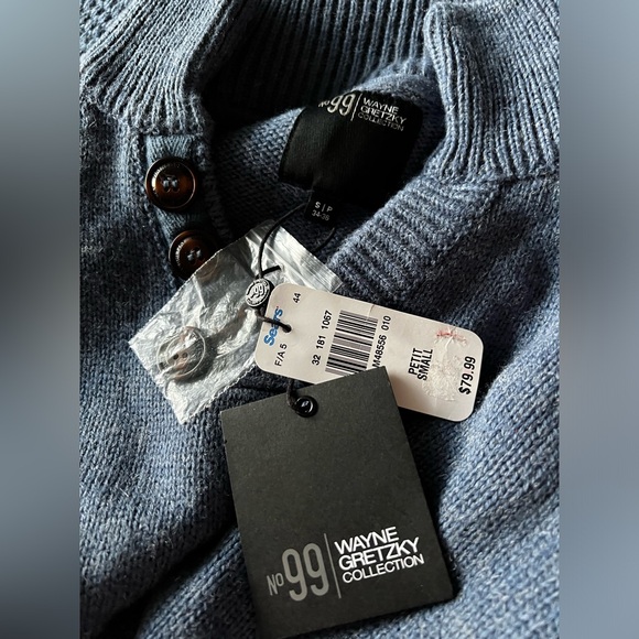 Sears No.99 Wayne Gretzky Collection Blue Sweater Size Small - Picture 4 of 4